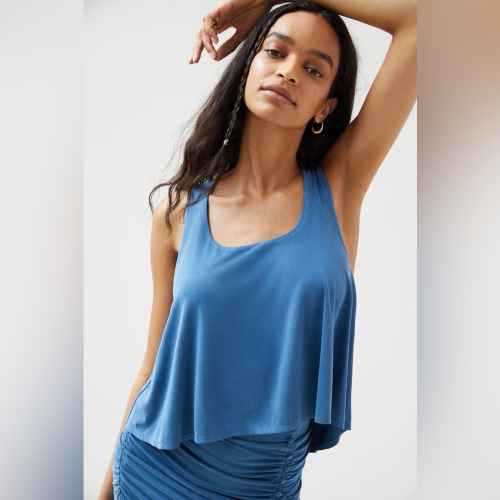 Anthropologie Swingy Tank in Blue